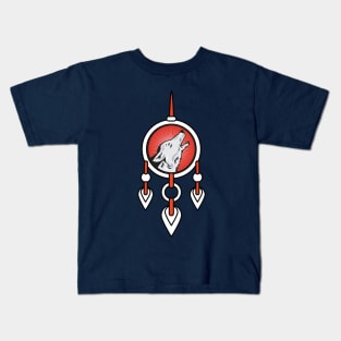 Dream catcher and wolf Kids T-Shirt